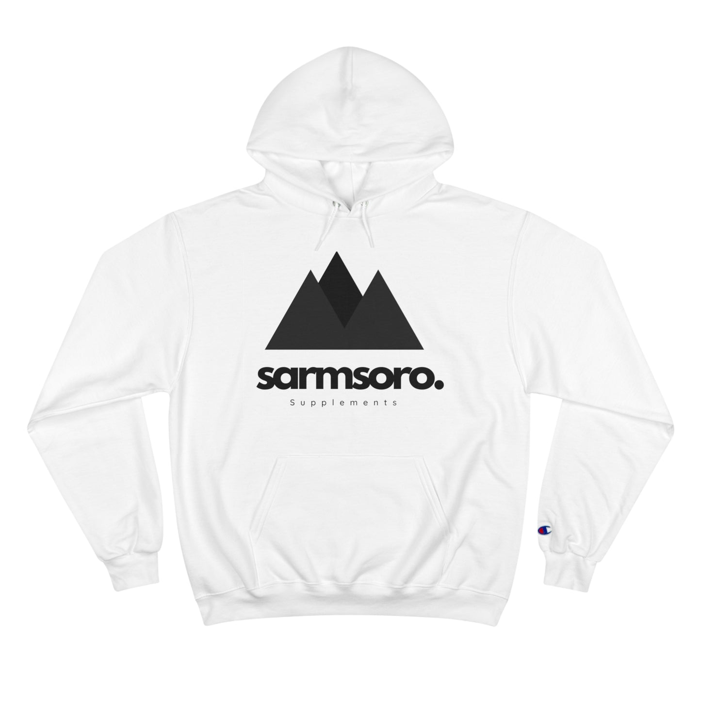 Sarmsoro. Champion Hoodie Front Logo