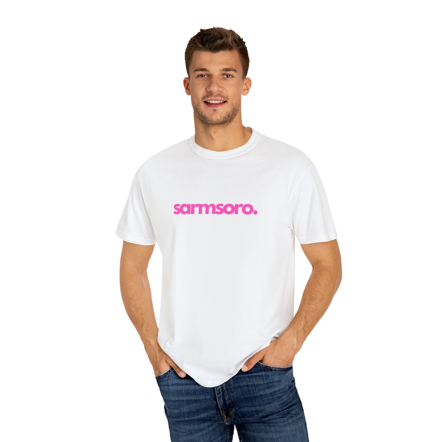 Sarmsoro Full Pink T-shirt Back Logo