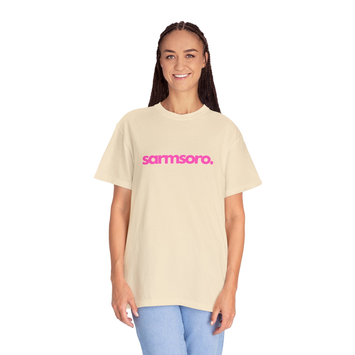 Sarmsoro Full Pink T-shirt Back Logo