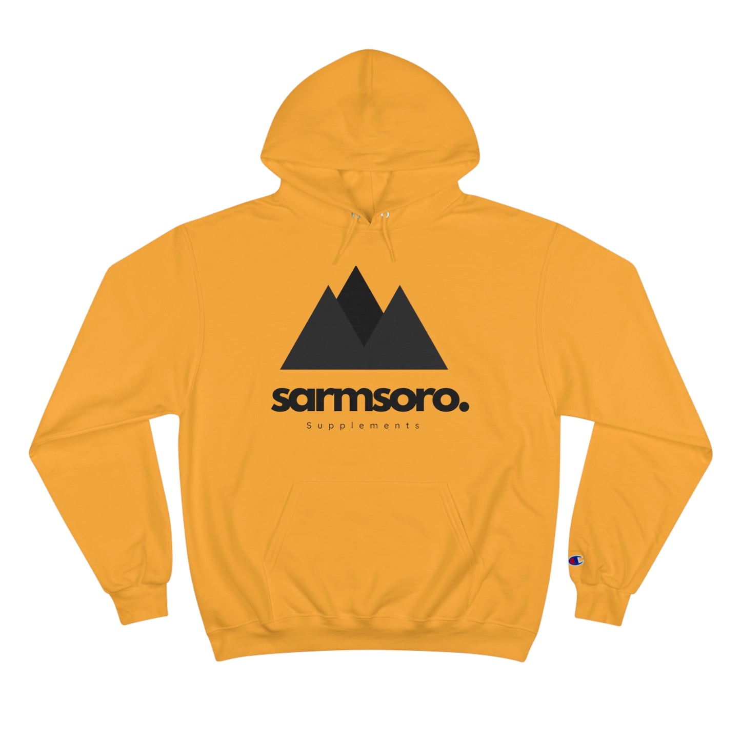 Sarmsoro. Champion Hoodie Front Logo