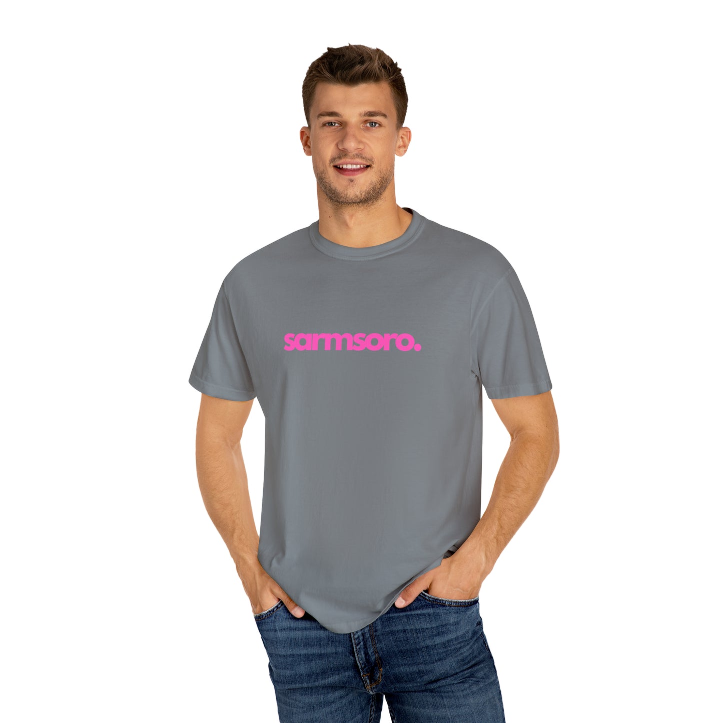 Sarmsoro Full Pink T-shirt Back Logo